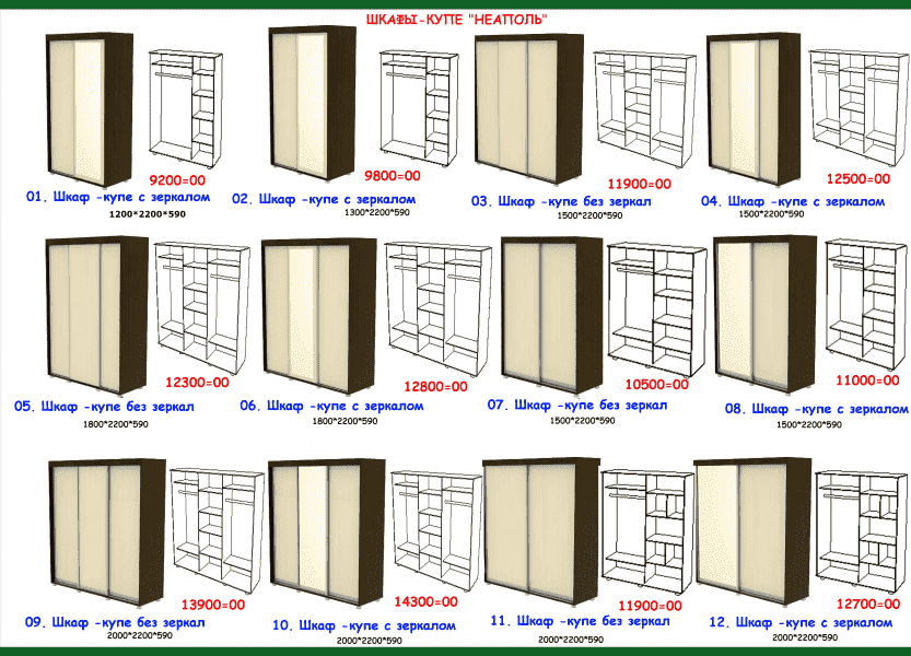 шкаф-купе неаполь в Старом Осколе