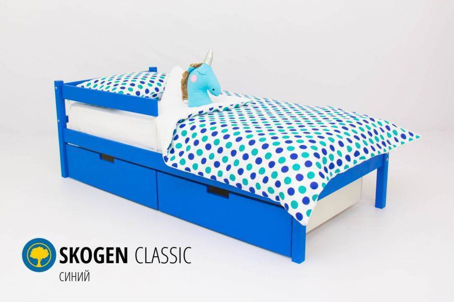 детская кровать skogen classic синий в Старом Осколе