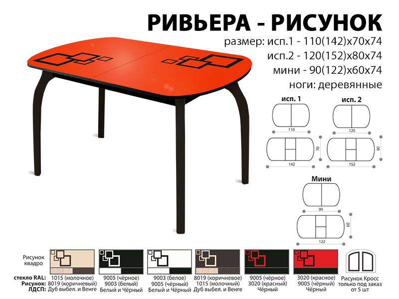 стол обеденный ривьера рисунок в Старом Осколе