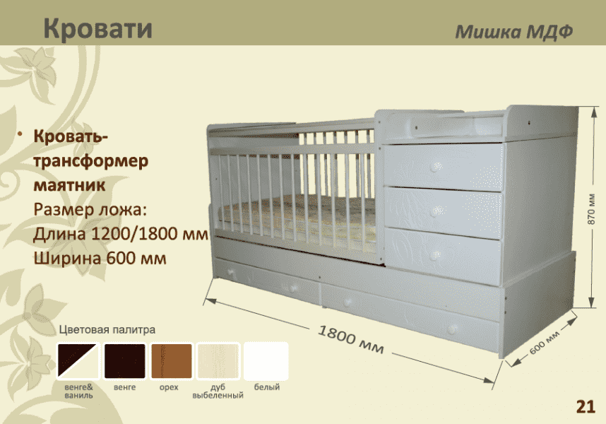 детская кроватка мишка мдф в Старом Осколе