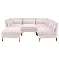 диван zara sectional угловой розовый в Старом Осколе