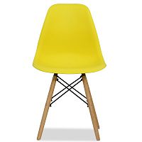 стул деревянный pc-015 желтый ножки дерево (eames style) в Старом Осколе