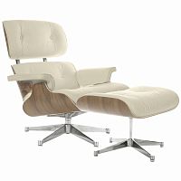 кресло eames style lounge chair & ottoman кремовое в Старом Осколе