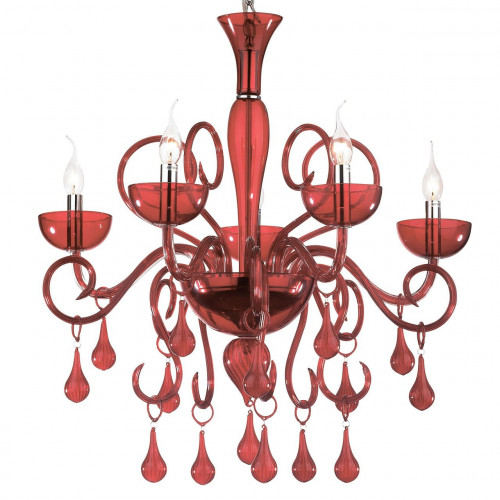 подвесная люстра ideal lux lilly sp5 rosso в Старом Осколе