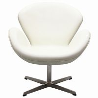 кресло swan chair экокожа белое в Старом Осколе