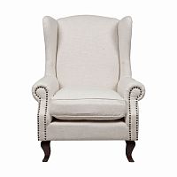 кресло мягкое с ушами белое collins wingback chair в Старом Осколе