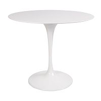 стол eero saarinen style tulip table mdf белый d90 глянцевый в Старом Осколе