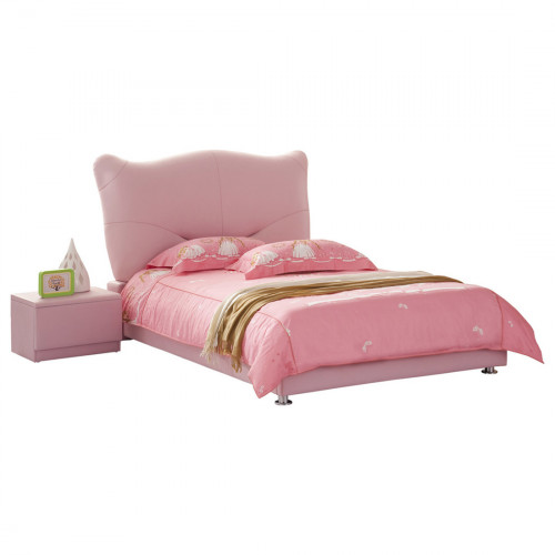 кровать pink leather kitty 120х200 в Старом Осколе