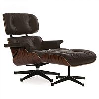 кресло eames style lounge chair палисандр коричневое в Старом Осколе