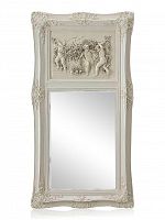 зеркало настенное прямоугольное в высокой белой раме францини distressed chalk white в Старом Осколе