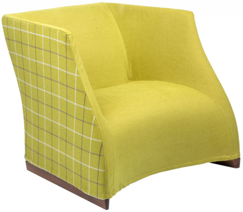 кресло vivienne armchair yellow checkerboard в Старом Осколе