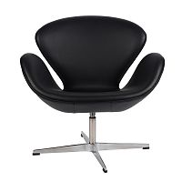 кресло arne jacobsen style swan chair черное в Старом Осколе