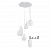 подвесная люстра ideal lux soft sp6 bianco в Старом Осколе