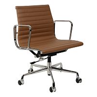 кресло eames style коричневая кожа в Старом Осколе