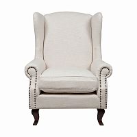 кресло collins wingback chair кремовая ткань в Старом Осколе