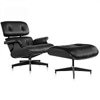 кресло eames style lounge chair черное в Старом Осколе