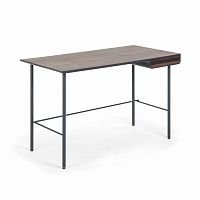 стол mahon desk ореховый шпон, mdf матовый графит в Старом Осколе