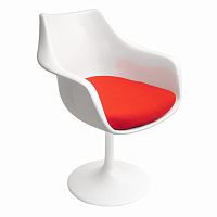 кресло tulip armchair бело-красное шерсть в Старом Осколе