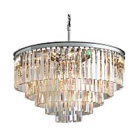 люстра odeon 5 rings chrome серая, прозрачное стекло в Старом Осколе