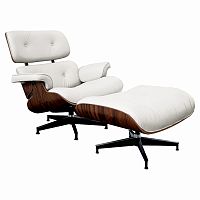 кресло lounge chair & ottoman белое в Старом Осколе