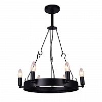 дизайнерская подвесная люстра arte lamp bastiglia a8811sp-6bk черная в Старом Осколе