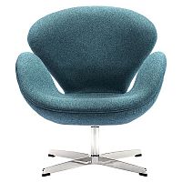 кресло swan chair сине-зеленое в Старом Осколе