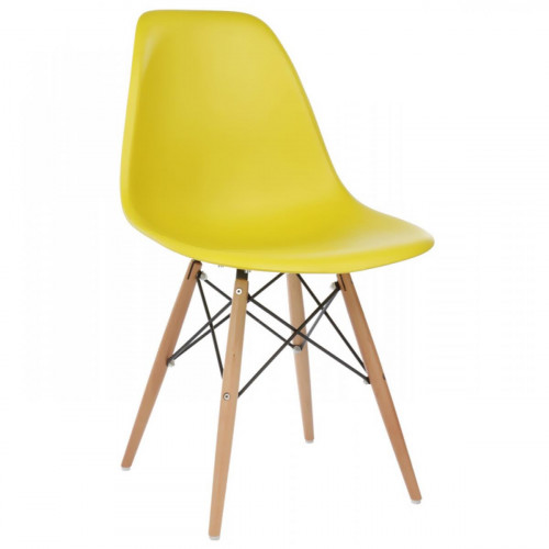 стул деревянный eames pc-015 yellow в Старом Осколе
