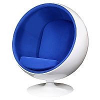 кресло eero ball chair синее с белым в Старом Осколе