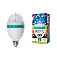 светодиодный светильник-проектор (09839) volpe disko uli-q301 03w/rgb/e27 white в Старом Осколе