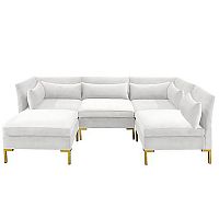 диван zara sectional угловой белый в Старом Осколе