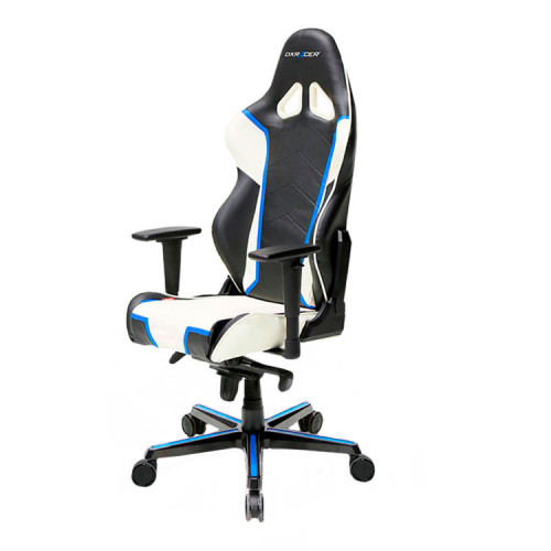 кресло геймерское dxracer racing черно-бело-синее в Старом Осколе