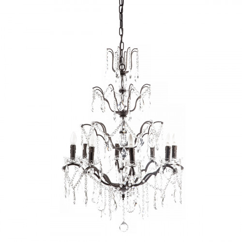 люстра maria theresa grande 8 lamps чёрная, прозрачная в Старом Осколе