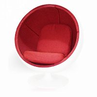 кресло ball chair бело-красное в Старом Осколе