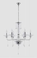 подвесная люстра crystal lux monica sp6 chrome/transparent в Старом Осколе