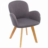 стул деревянный стул asia wooden legs / grey fabric в Старом Осколе