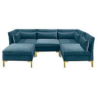 диван zara sectional угловой синий в Старом Осколе