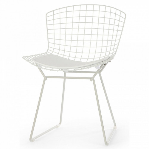стул bertoia side кожаный standart белый в Старом Осколе
