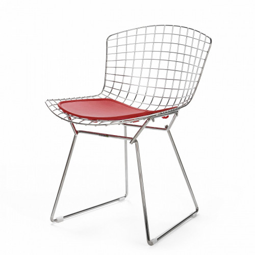 стул bertoia side кожаный standart красная подушка в Старом Осколе