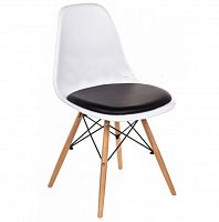 стул деревянный pc-011 белый / черный (eames style) в Старом Осколе