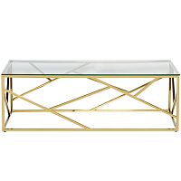 стол журнальный h-bridge gold 120*60*40см золотой в Старом Осколе