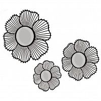 зеркальное панно декоративное цветы 3 штуки bouquet в Старом Осколе