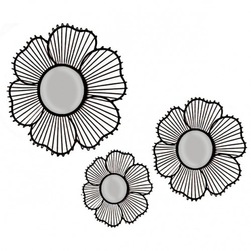 зеркальное панно декоративное цветы 3 штуки bouquet в Старом Осколе