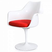 стул eero saarinen style tulip armchair красная подушка в Старом Осколе