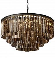 люстра odeon 4 rings smoke черное основание, дымчатое стекло в Старом Осколе