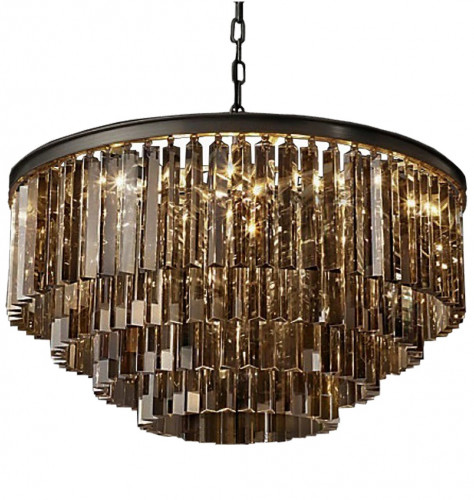 люстра odeon 4 rings smoke черное основание, дымчатое стекло в Старом Осколе