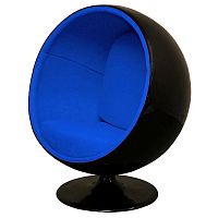 кресло eero ball chair синее с черным в Старом Осколе