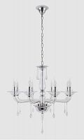 подвесная люстра crystal lux monica sp8 chrome/transparent в Старом Осколе